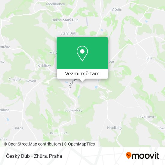 Český Dub - Zhůra mapa