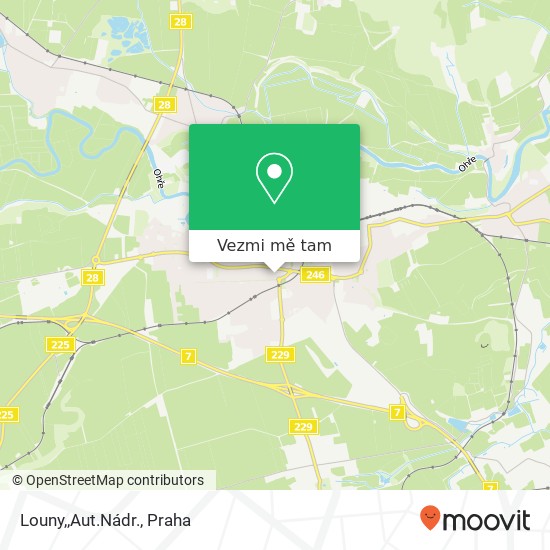 Louny,,Aut.Nádr. mapa