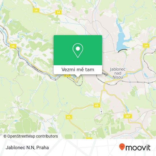 Jablonec N.N mapa