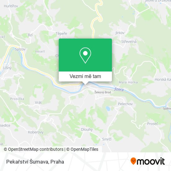 Pekařství Šumava mapa