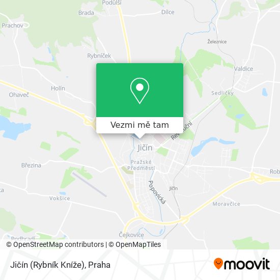 Jičín (Rybník Kníže) mapa