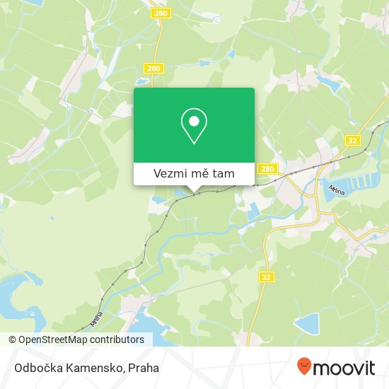 Odbočka Kamensko mapa