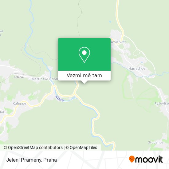 Jelení Prameny mapa