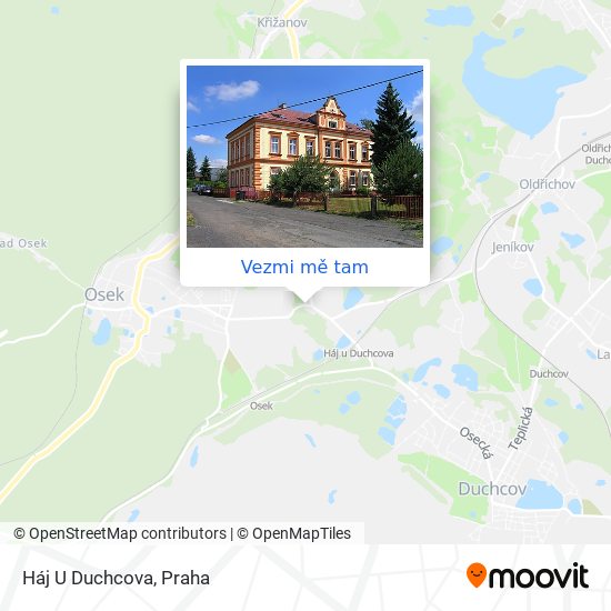 Háj U Duchcova mapa