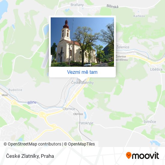 České Zlatníky mapa