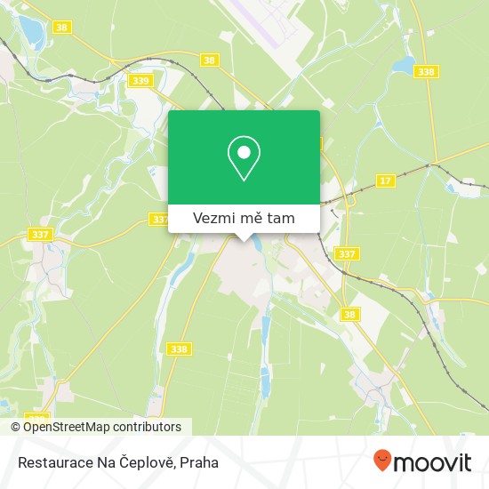 Restaurace Na Čeplově mapa