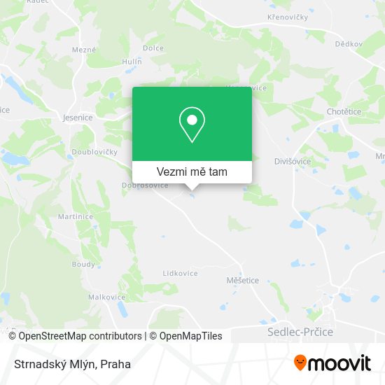 Strnadský Mlýn mapa