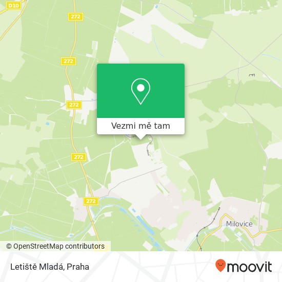 Letiště Mladá mapa