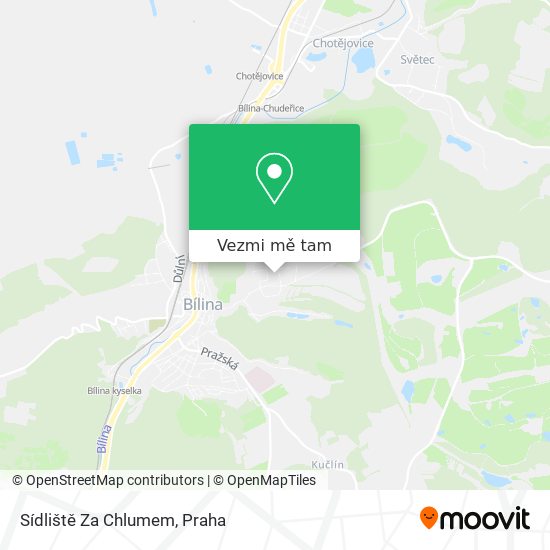 Sídliště Za Chlumem mapa