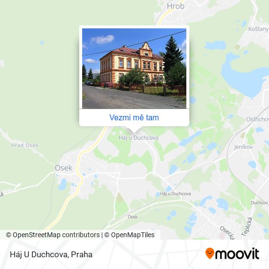 Háj U Duchcova mapa