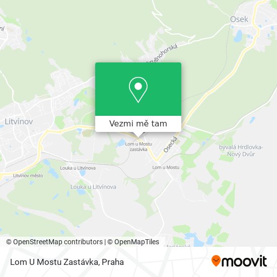 Lom U Mostu Zastávka mapa