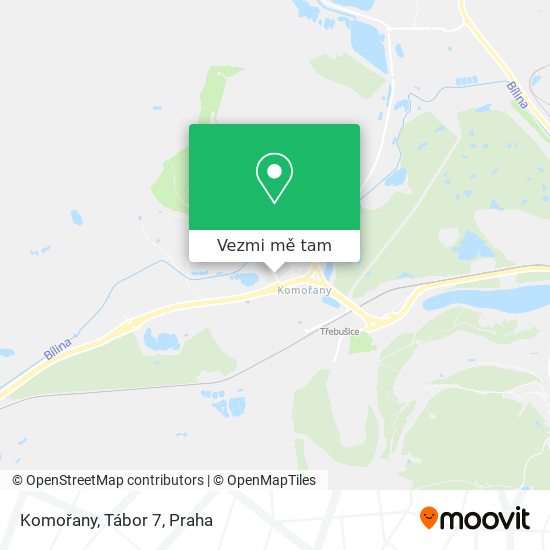 Komořany, Tábor 7 mapa