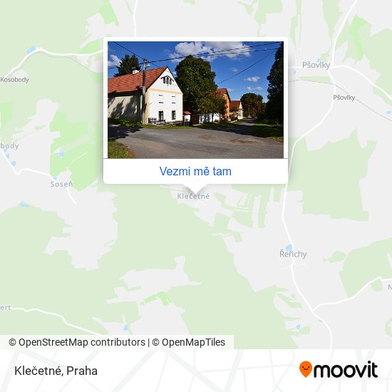 Klečetné mapa