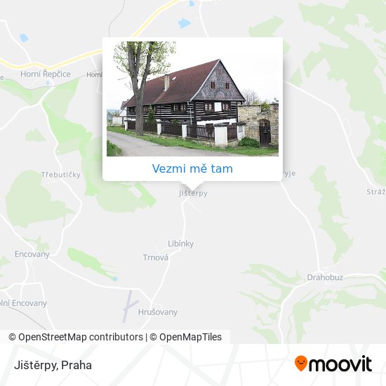 Jištěrpy mapa