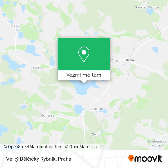 Velký Bělčický Rybník mapa