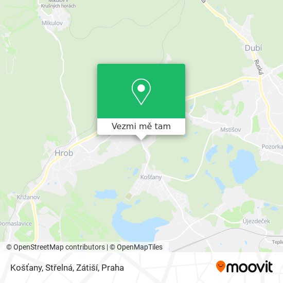 Košťany, Střelná, Zátiší mapa