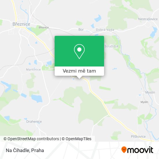Na Čihadle mapa