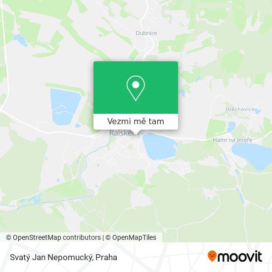 Svatý Jan Nepomucký mapa