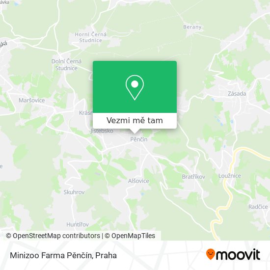 Minizoo Farma Pěnčín mapa