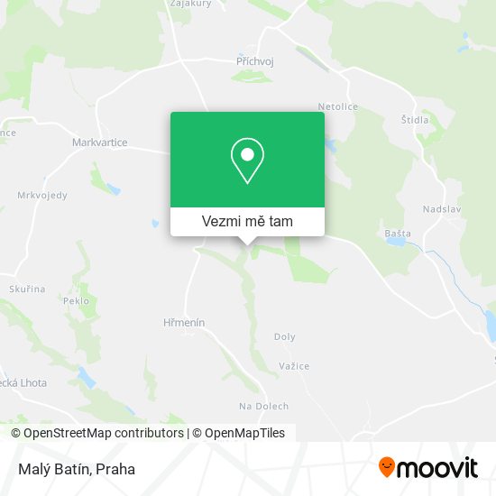 Malý Batín mapa
