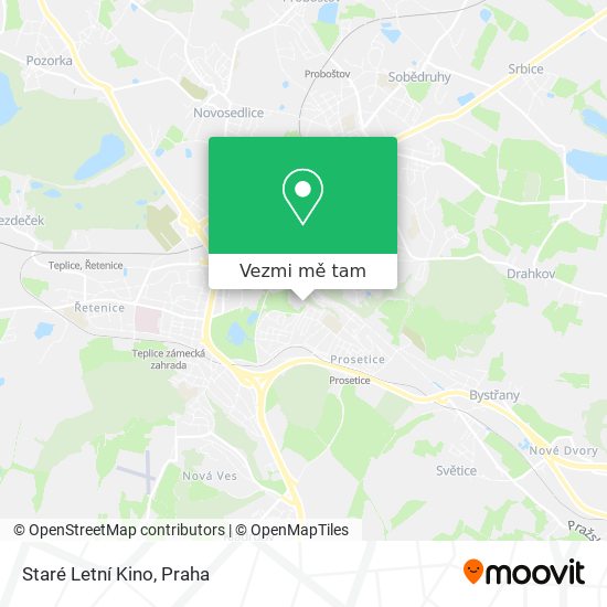 Staré Letní Kino mapa