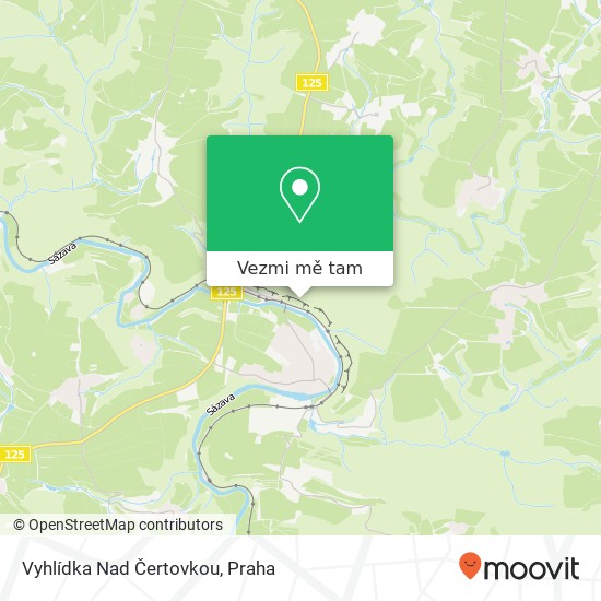 Vyhlídka Nad Čertovkou mapa