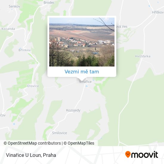 Vinařice U Loun mapa