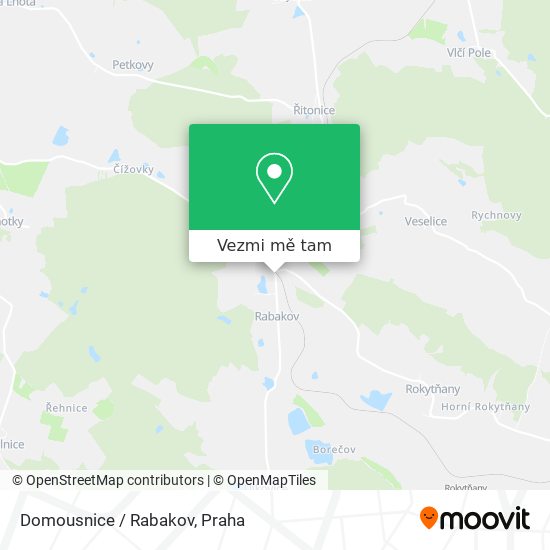 Domousnice / Rabakov mapa