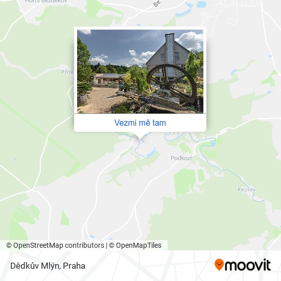 Dědkův Mlýn mapa