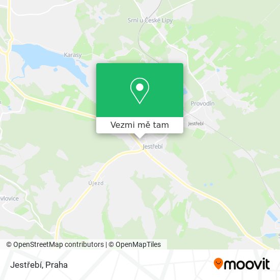 Jestřebí mapa