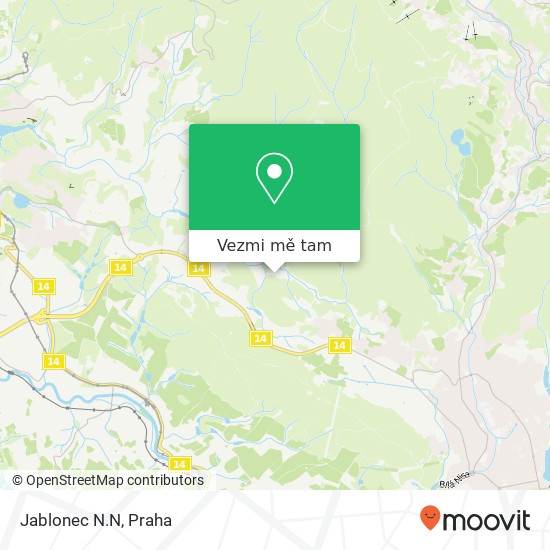 Jablonec N.N mapa