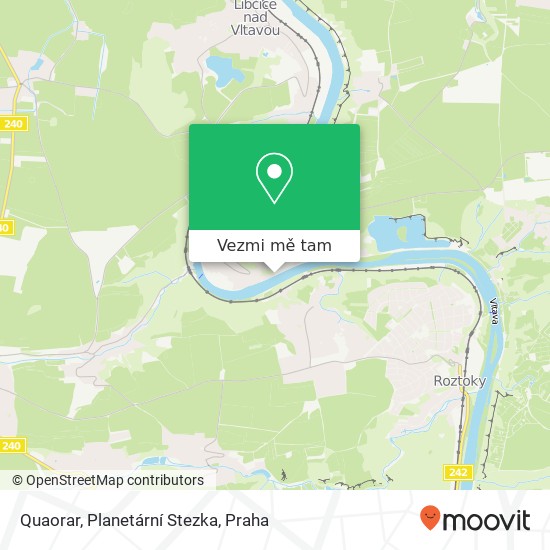 Quaorar, Planetární Stezka mapa