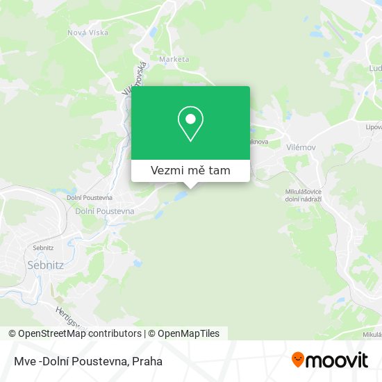 Mve -Dolní Poustevna mapa