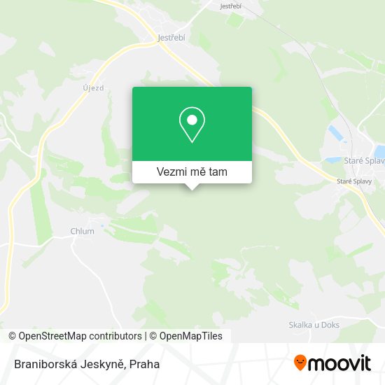 Braniborská Jeskyně mapa