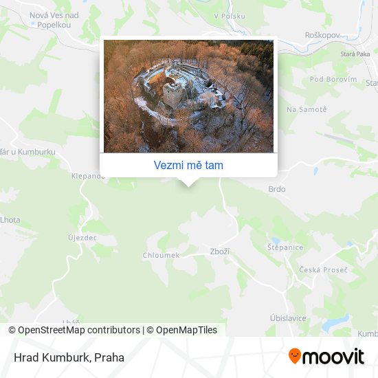 Hrad Kumburk mapa
