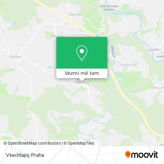 Všechlapy mapa