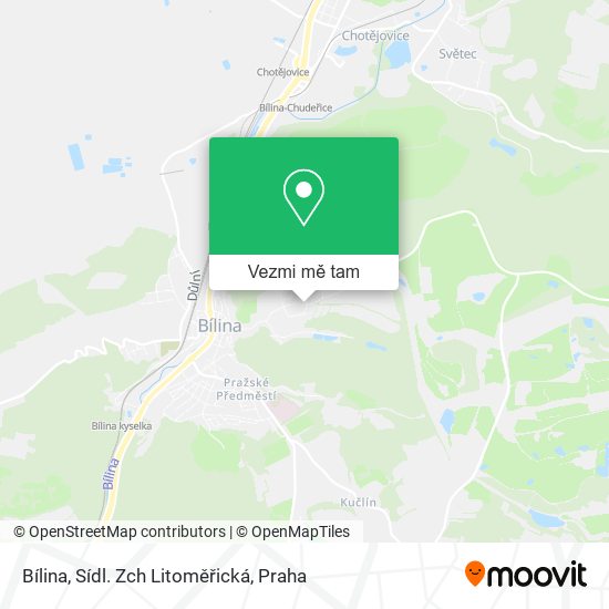 Bílina, Sídl. Zch Litoměřická mapa