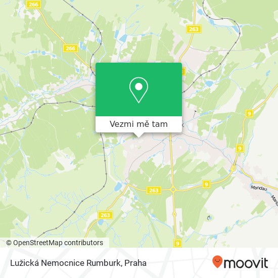 Lužická Nemocnice Rumburk mapa