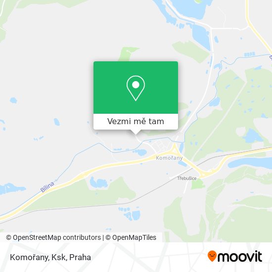 Komořany, Ksk mapa