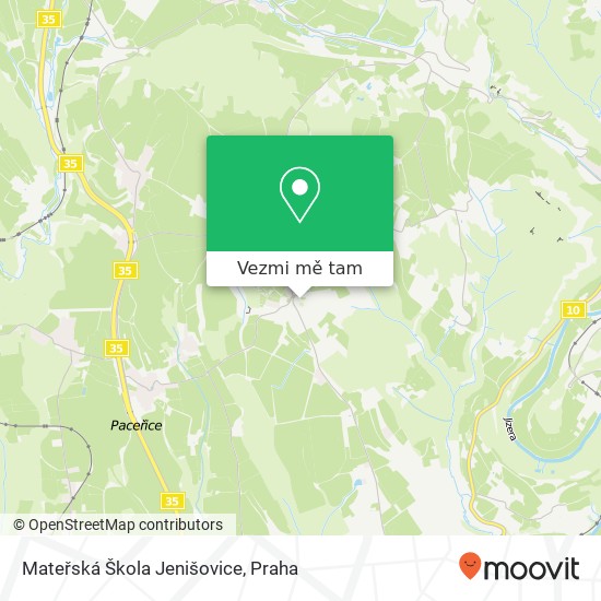 Mateřská Škola Jenišovice mapa