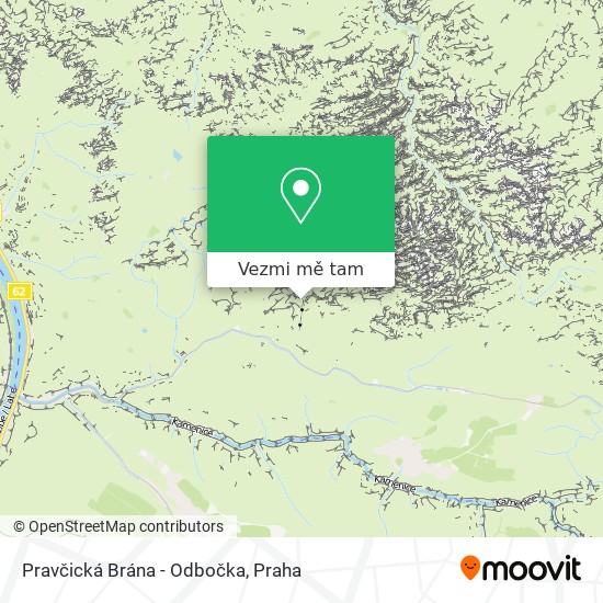 Pravčická Brána - Odbočka mapa