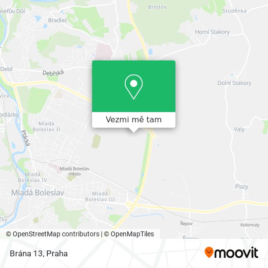 Brána 13 mapa