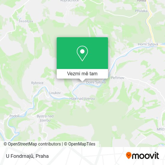U Fondrnajů mapa