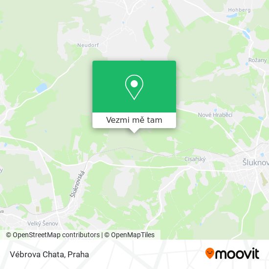Vébrova Chata mapa