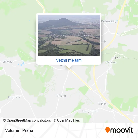 Velemín mapa