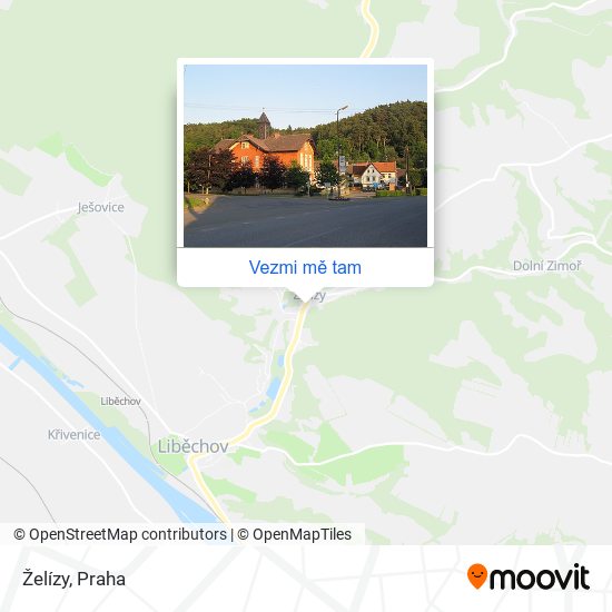 Želízy mapa