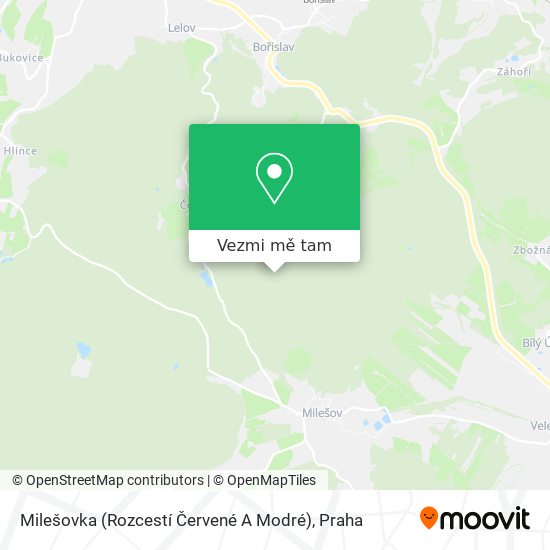 Milešovka (Rozcestí Červené A Modré) mapa