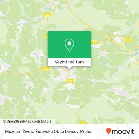 Muzeum Života Židovské Obce Divišov mapa