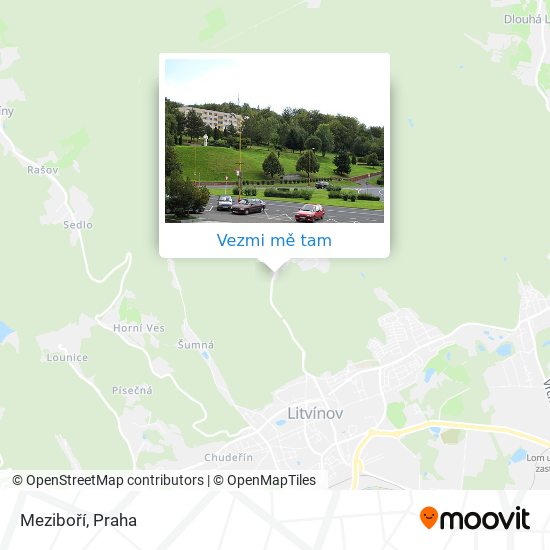 Meziboří mapa