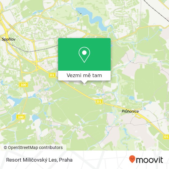 Resort Milíčovský Les mapa